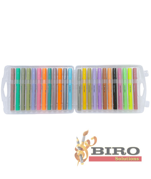 Marker Glitter 24 culori, cutie plastic, ML50-22
